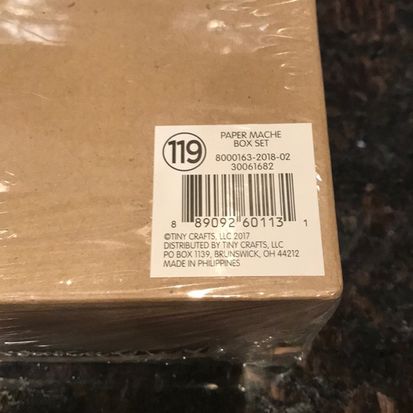 Nesting Paper Mâché square box set - Picture 8 of 8